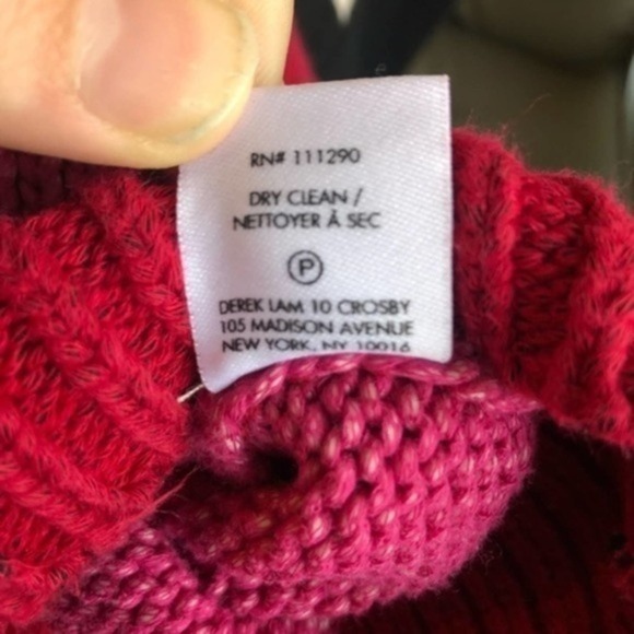 Derek Lam 10 Crosby Multi Striped Chunky Sweater Graphic Print Color Block XS - Picture 6 of 10